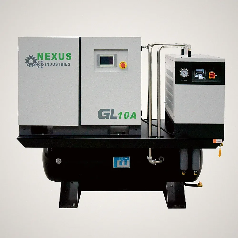 34CFM 10HP Industrial Rotary Screw Air Compressor With 62 Gal Tank & Dryer 230V
