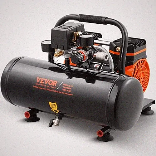 Air Compressor, 2 Gallon Steel Tank, 1HP 2.1 CFM 8bar Oil Free Air Compressor &