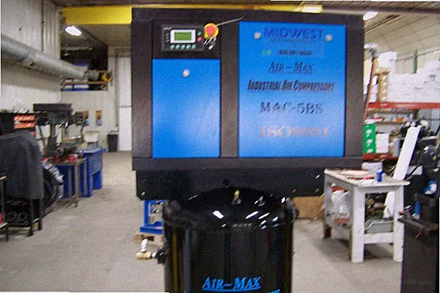 Air-Max 5 hp 1 ph. VSD Rotary Screw Air Compressor 80 vertical 12 Year Warranty
