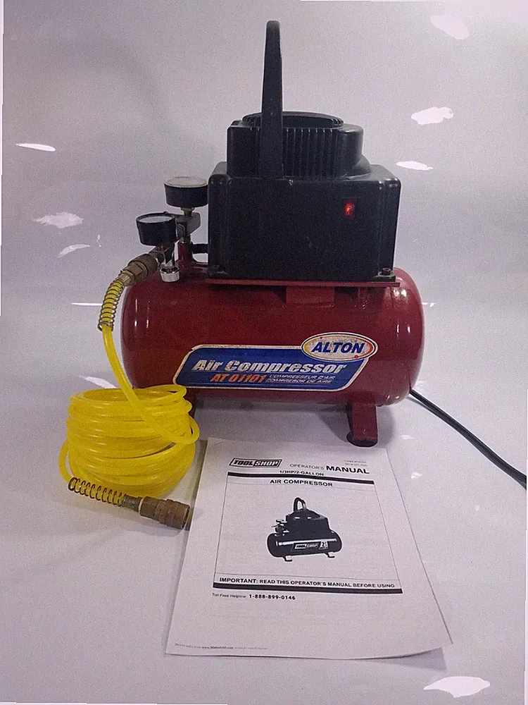 Alton 2 Gallon 1/3HP 100 PSI Portable Hot Dog Air Compressor AT01101 Works Well