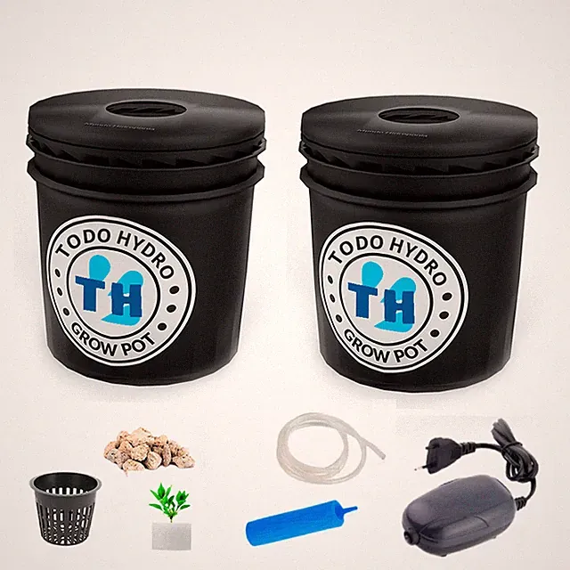 Grow Pot Original 5gal x2 DWC Hydro Bucket Kit with Air Pump, Nutrients & More