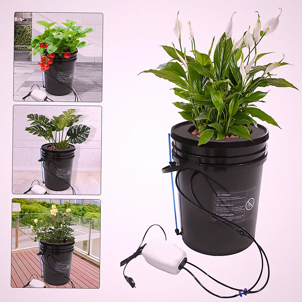Hydroponic Aeroponic Recirculation Water Culture 5 Gallon Bucket Grow System