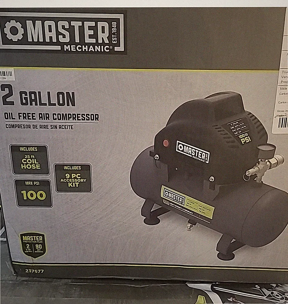 Master Mechanic U02HPVPMM MM 2GAL Air Compressor, Hot Dog Style