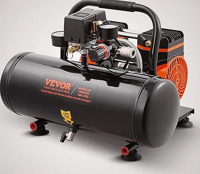 Oil Free Quiet Air Compressor 2 Gallon 1HP 2.1CFM 90PSI VEVOR